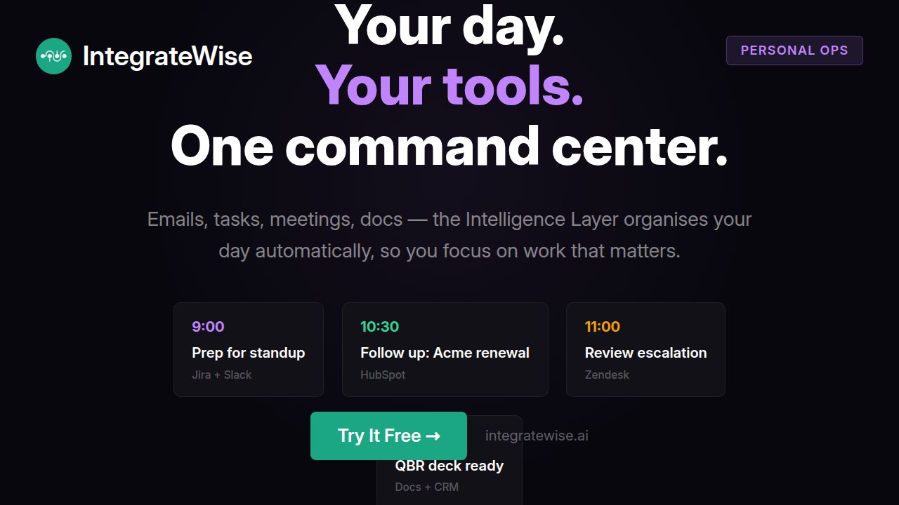 Personal Ops A — IntegrateWise Post